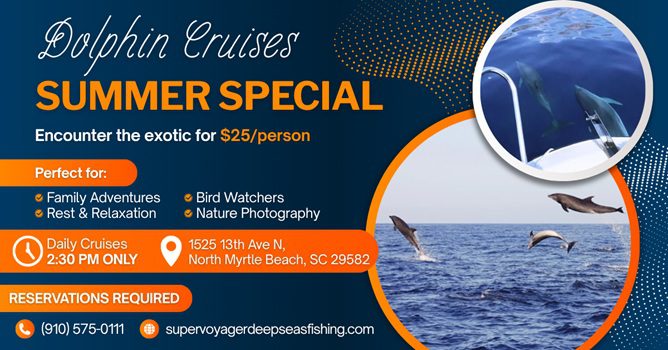 dolphin cruise tour in Myrtle Beach SC